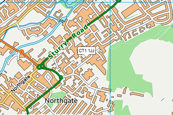 CT1 1JJ map - OS VectorMap District (Ordnance Survey)