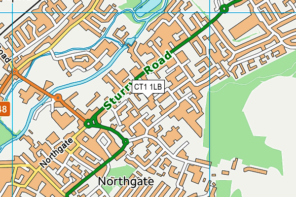 CT1 1LB map - OS VectorMap District (Ordnance Survey)