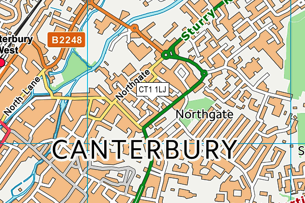 CT1 1LJ map - OS VectorMap District (Ordnance Survey)