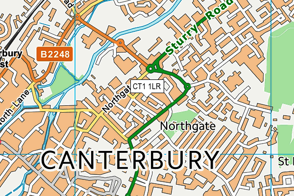 CT1 1LR map - OS VectorMap District (Ordnance Survey)