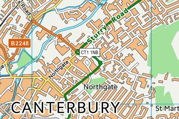 CT1 1NB map - OS VectorMap District (Ordnance Survey)