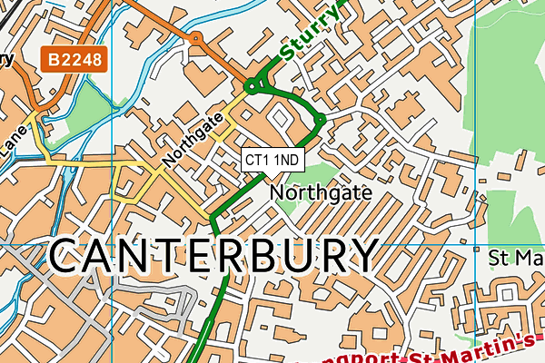 CT1 1ND map - OS VectorMap District (Ordnance Survey)