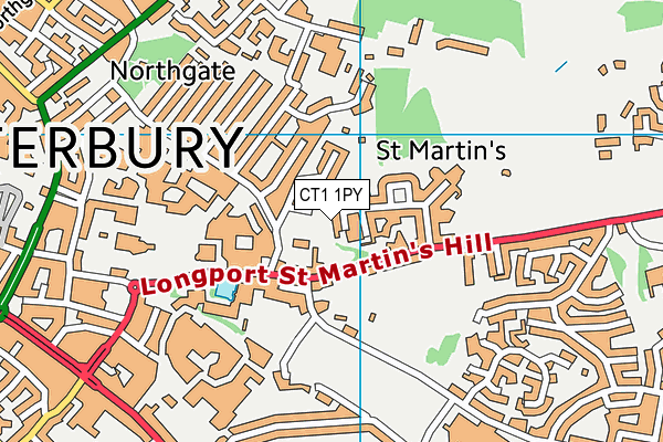 CT1 1PY map - OS VectorMap District (Ordnance Survey)