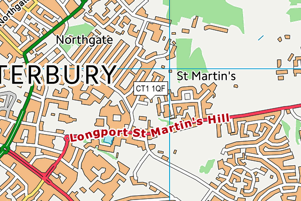 CT1 1QF map - OS VectorMap District (Ordnance Survey)