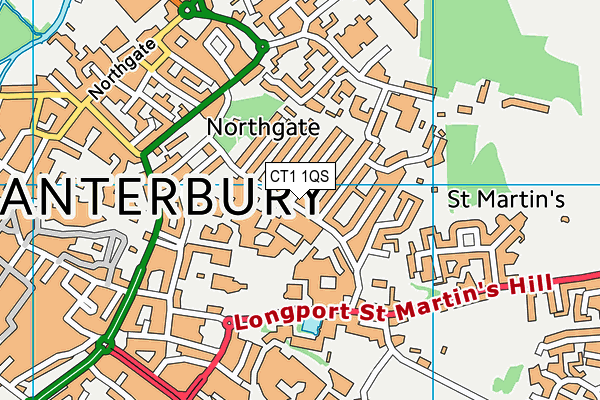 CT1 1QS map - OS VectorMap District (Ordnance Survey)