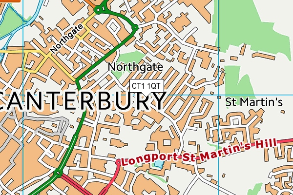 CT1 1QT map - OS VectorMap District (Ordnance Survey)