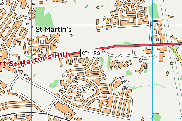 CT1 1RG map - OS VectorMap District (Ordnance Survey)