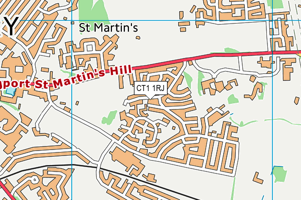 CT1 1RJ map - OS VectorMap District (Ordnance Survey)