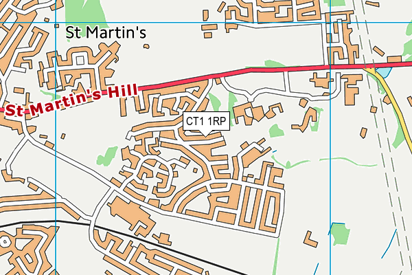 CT1 1RP map - OS VectorMap District (Ordnance Survey)
