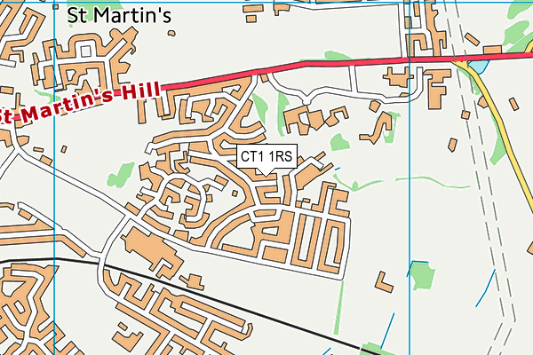 CT1 1RS map - OS VectorMap District (Ordnance Survey)