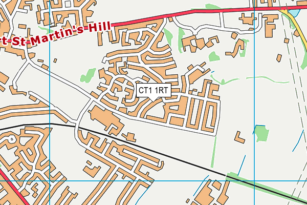 CT1 1RT map - OS VectorMap District (Ordnance Survey)