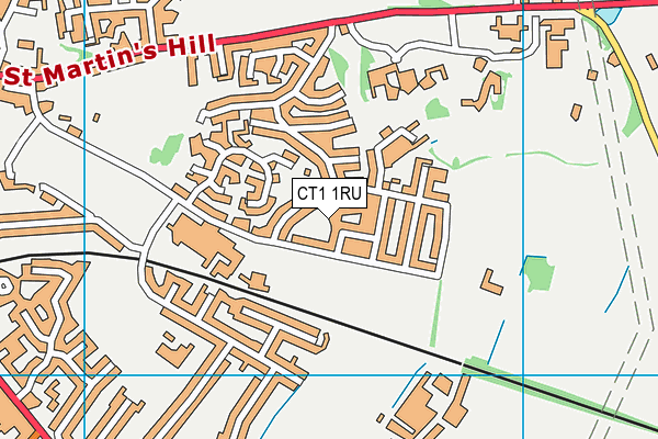 CT1 1RU map - OS VectorMap District (Ordnance Survey)