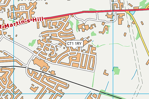 CT1 1RY map - OS VectorMap District (Ordnance Survey)