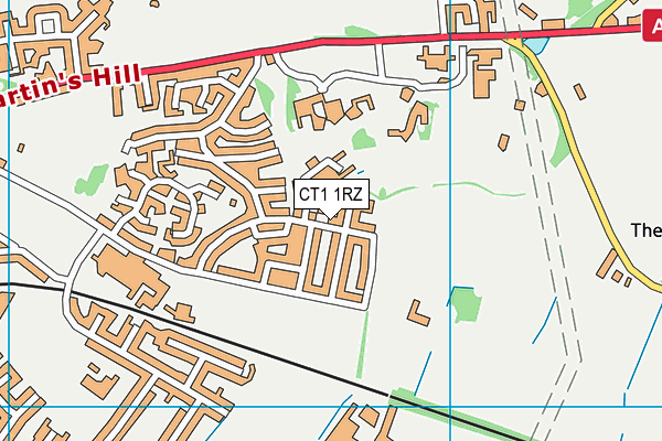 CT1 1RZ map - OS VectorMap District (Ordnance Survey)