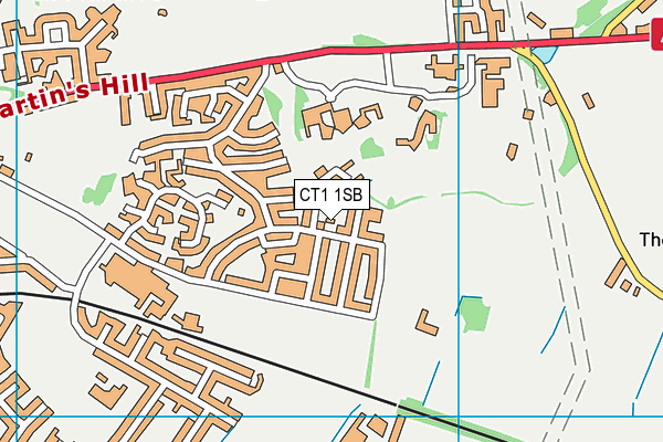 CT1 1SB map - OS VectorMap District (Ordnance Survey)