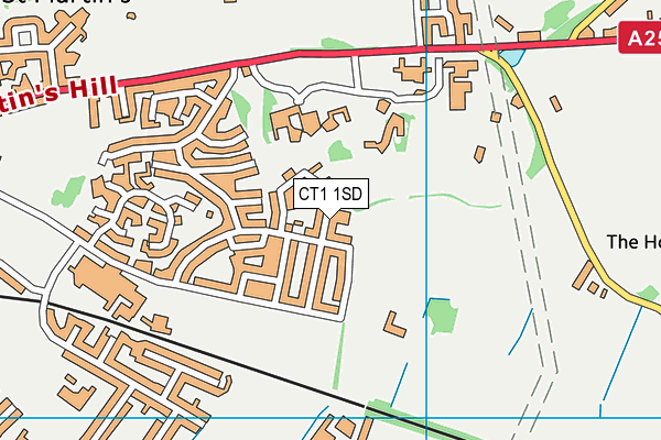 CT1 1SD map - OS VectorMap District (Ordnance Survey)