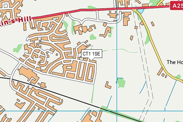 CT1 1SE map - OS VectorMap District (Ordnance Survey)