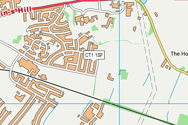 CT1 1SF map - OS VectorMap District (Ordnance Survey)