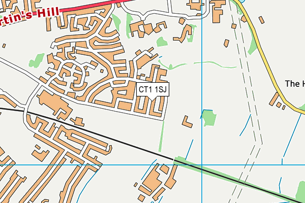 CT1 1SJ map - OS VectorMap District (Ordnance Survey)