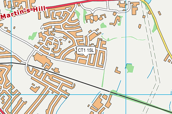 CT1 1SL map - OS VectorMap District (Ordnance Survey)