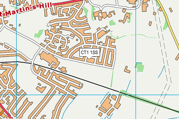 CT1 1SS map - OS VectorMap District (Ordnance Survey)