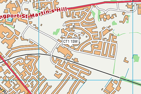 CT1 1SW map - OS VectorMap District (Ordnance Survey)