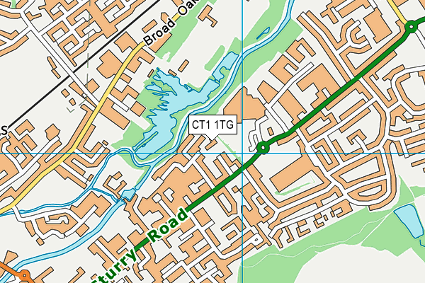 CT1 1TG map - OS VectorMap District (Ordnance Survey)
