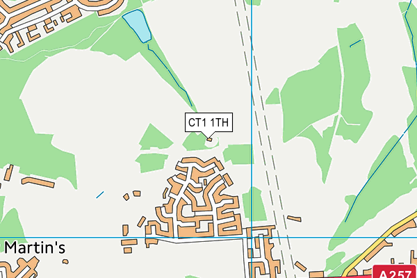 CT1 1TH map - OS VectorMap District (Ordnance Survey)