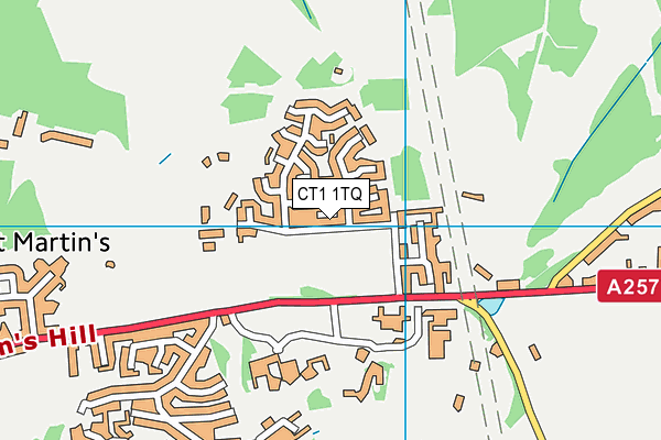 CT1 1TQ map - OS VectorMap District (Ordnance Survey)