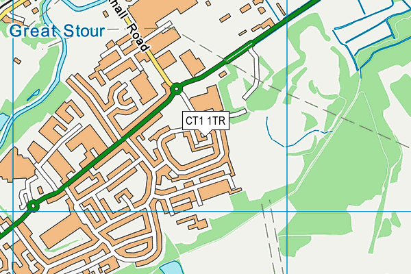 CT1 1TR map - OS VectorMap District (Ordnance Survey)