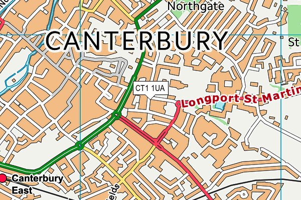 CT1 1UA map - OS VectorMap District (Ordnance Survey)