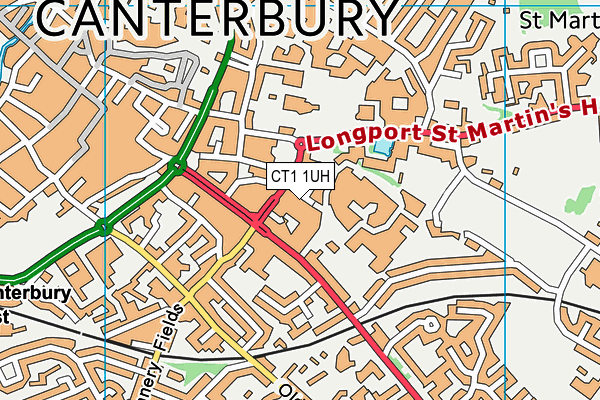 CT1 1UH map - OS VectorMap District (Ordnance Survey)