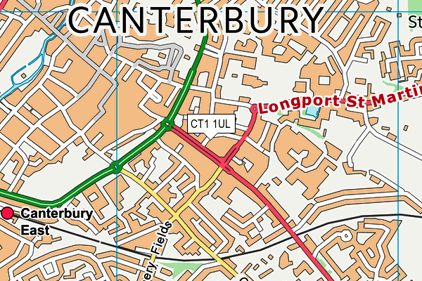 Energie Fitness (Canterbury) map (CT1 1UL) - OS VectorMap District (Ordnance Survey)