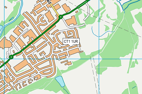 CT1 1UR map - OS VectorMap District (Ordnance Survey)