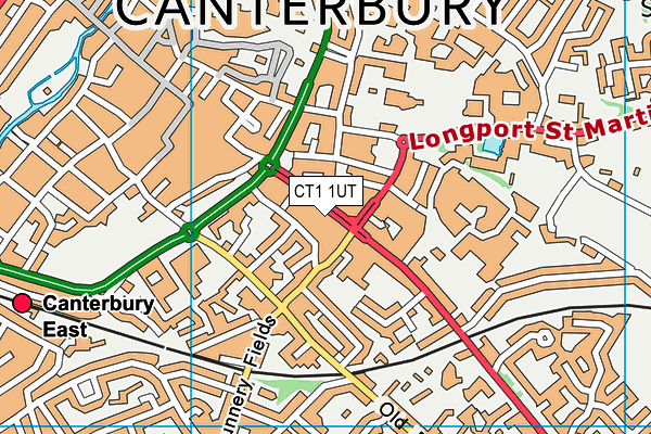 Canterbury Baptist Church map (CT1 1UT) - OS VectorMap District (Ordnance Survey)