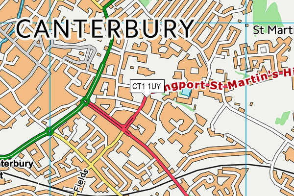 CT1 1UY map - OS VectorMap District (Ordnance Survey)