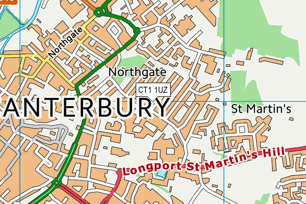 CT1 1UZ map - OS VectorMap District (Ordnance Survey)