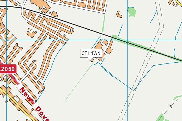 CT1 1WN map - OS VectorMap District (Ordnance Survey)