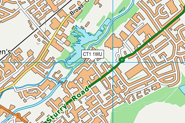 CT1 1WU map - OS VectorMap District (Ordnance Survey)