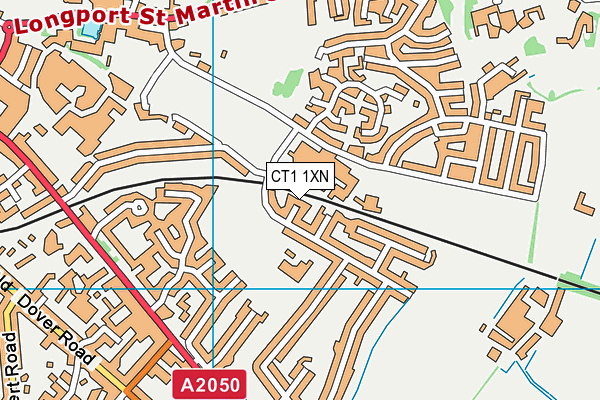 CT1 1XN map - OS VectorMap District (Ordnance Survey)