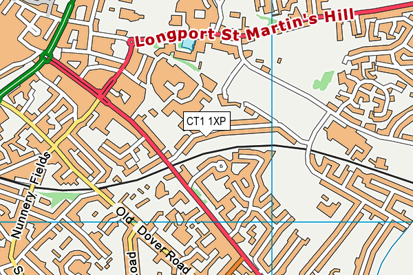CT1 1XP map - OS VectorMap District (Ordnance Survey)