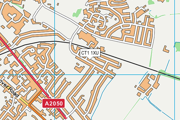 CT1 1XU map - OS VectorMap District (Ordnance Survey)