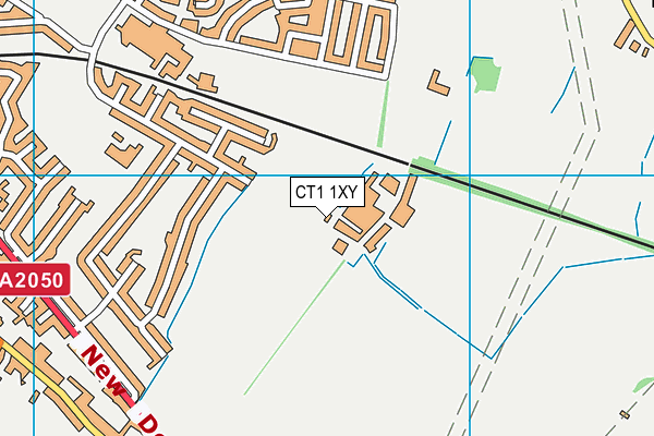 CT1 1XY map - OS VectorMap District (Ordnance Survey)
