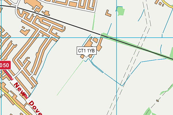 CT1 1YB map - OS VectorMap District (Ordnance Survey)
