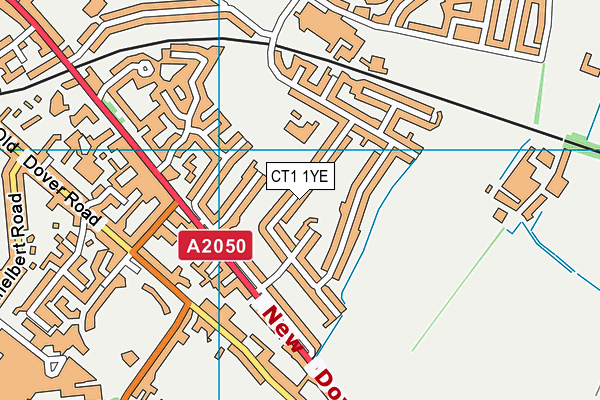 CT1 1YE map - OS VectorMap District (Ordnance Survey)