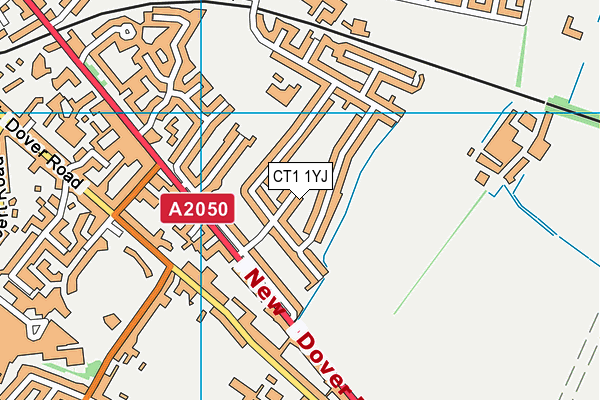 CT1 1YJ map - OS VectorMap District (Ordnance Survey)