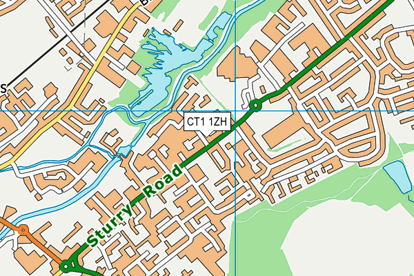 CT1 1ZH map - OS VectorMap District (Ordnance Survey)