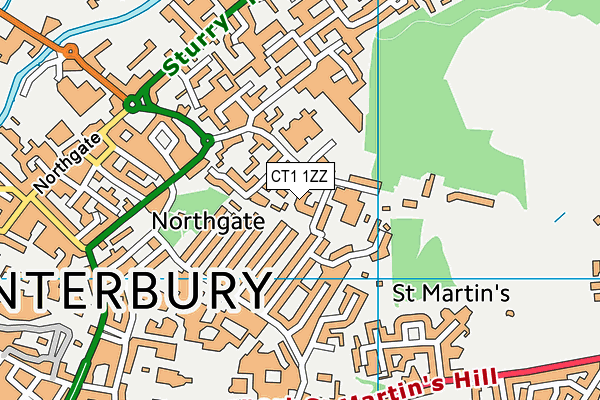 CT1 1ZZ map - OS VectorMap District (Ordnance Survey)