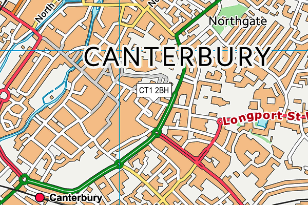 CT1 2BH map - OS VectorMap District (Ordnance Survey)