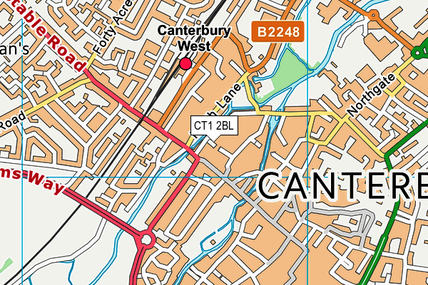 CT1 2BL map - OS VectorMap District (Ordnance Survey)